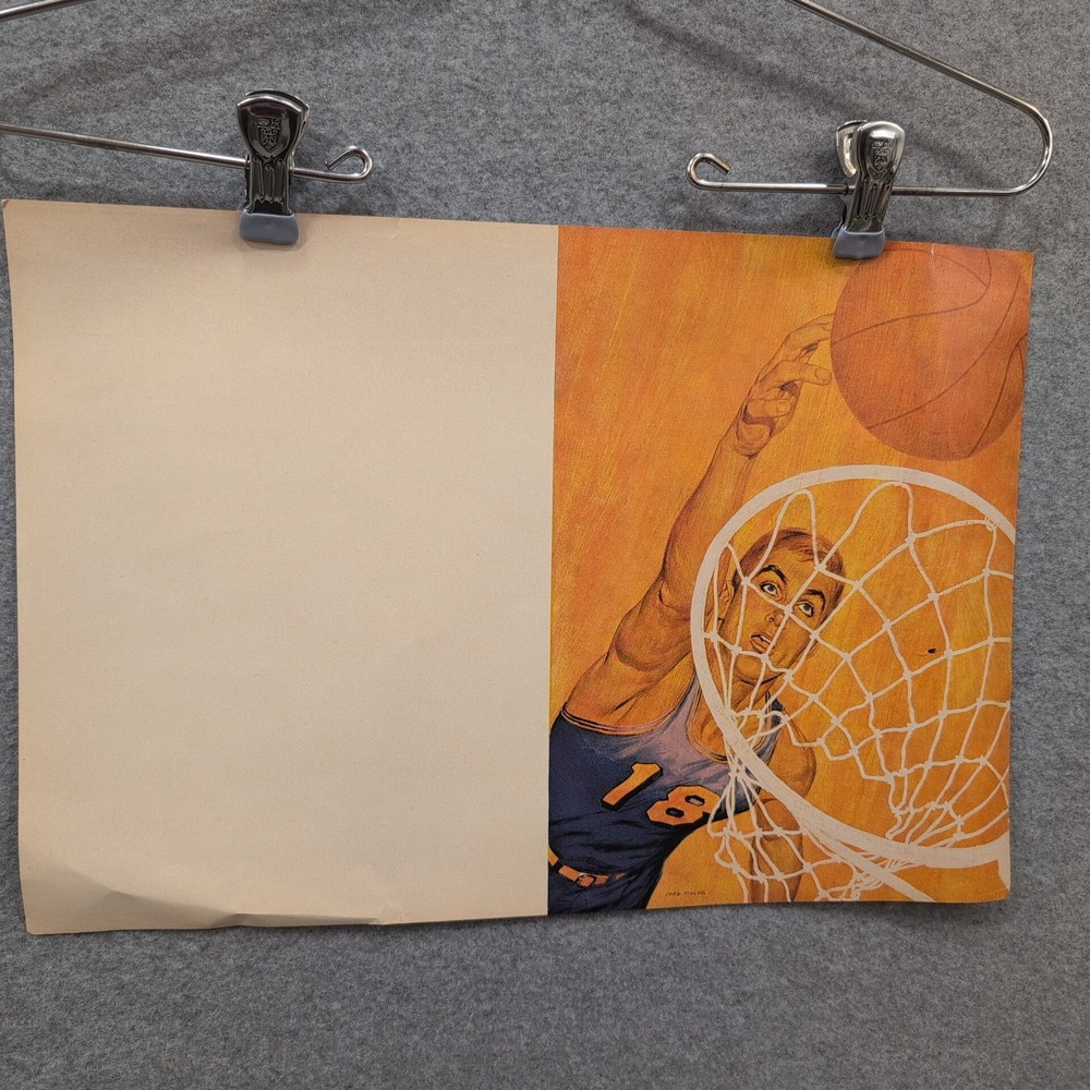 Vintage‎ 1960s Coca Cola Enjoy The Game Basketball Blank High School Program - Picture 2 of 2